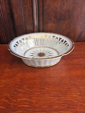 Magnifique Plat Corbeille Faïence Motifs à Dorures CAMBET LIMOGES décoré main..