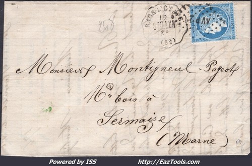 France sur lettre avec - n°60,