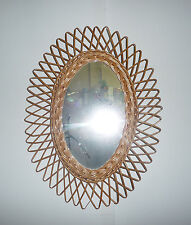Miroir Soleil Rotin Vintage
