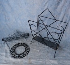 #Fer forgé et torsadé# Porte Revues, Journaux - Porte Courriers - Support Miroir