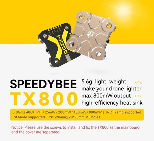 Speedybee tx800 vtx 48ch - tx800, 5.8g