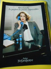 Publicité Advert 1984 Parfums Yves Saint Laurent Rive Gauche femmes imprévisible