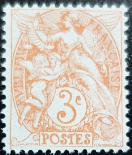 France timbre type blanc - timbre,