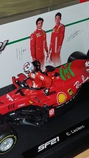 F1 1:18  FERRARI  SF21 BURAGO  Mission Winnow +figurine  C. Leclerc 2021