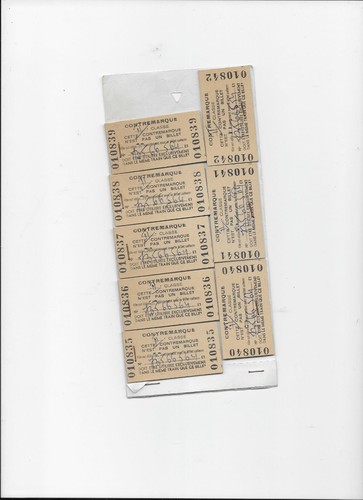Billets contremarque sncf - billets,