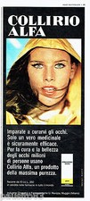 PUBLICITE ADVERTISING 046  1969  Alfa collirio collyre yeux  Ravizza