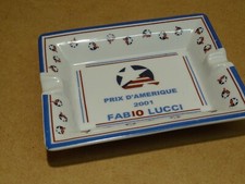 Cendrier en céramique Publicitaire "Prix d'Amérique 2001" Fabio Lucci
