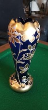 Vase Bleu Nuit Et Or Style Art Nouveau