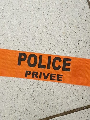 Brassard tissu orange police - brassard,