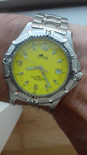 Lotus 15002 yellow dial - lotus,
