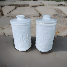 Paire  De Pots en Verre