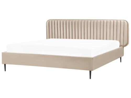 Lit double moderne velours - lit,