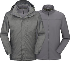 Mapamyumco Veste De Ski 3 En 1 Pour Homme, Imperméable, Pour La Neige, La Pluie,