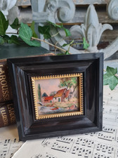 ANCIEN CADRE BOIS EMAUX DE