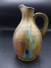 CERAMIQUE  ART NOUVEAU  PICHET GRES FLAMME A COULURES  DLG DENBAC