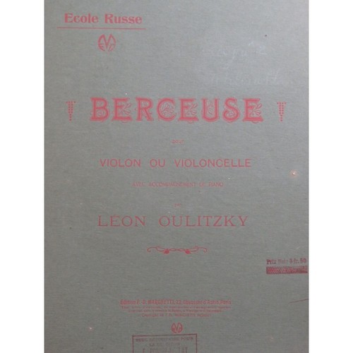 Oulitzky léon berceuse piano - oulitzky,