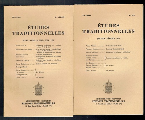 Revue etudes traditionnelles - traditionnelles,