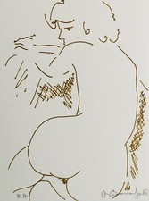 Alain BONNEFOIT - "Nu" - Lithographie originale signée, 1991