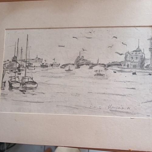 Dessin port honfleur - port,