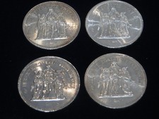 Lot de 4 pièces de 50 FRANCS