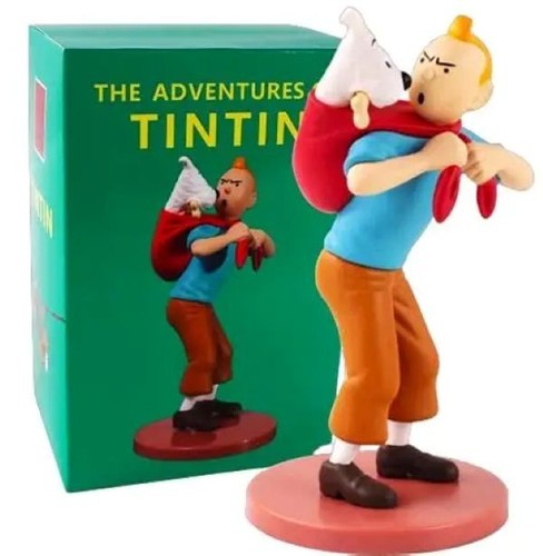Figurine tintin portant milou - tintin,