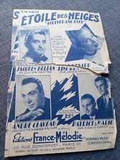 ancienne partition etoile des neiges line Renaud