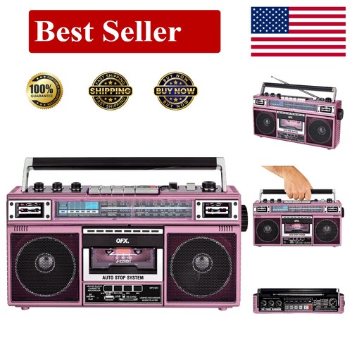 Stylish pink boombox with - stylish,