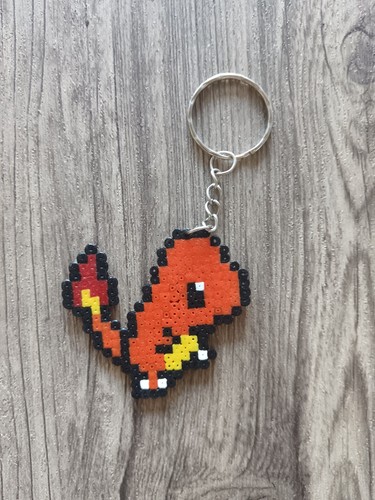 Pixel art salameche - pixel, perles