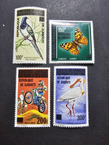 Timbre djibouti papillons - djibouti,