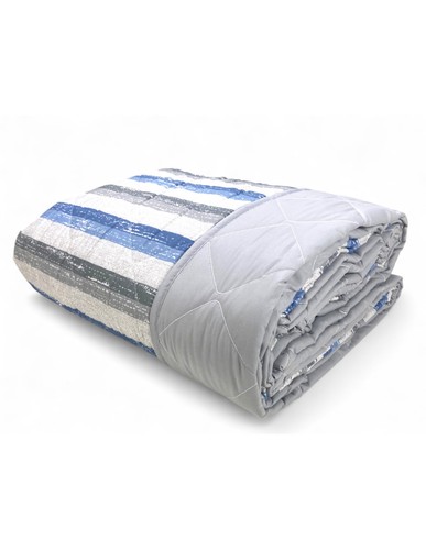 Couette rayée bleue - bleue,