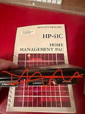 HP 41C Home management  Pac manual pour calculatrice HP-41C/CVCX