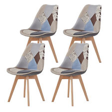 Lot de 4 Chaises en Patchwork