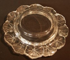  1955 Lalique France modèle HONFLEUR coupe vide poche 23cm1.7kg cristal givré