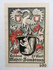 Armorial de la province du Perche - Ex-libris Dr. Kurt MAYER héraldiste nazi