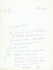 Jean COCTEAU - Lettre