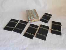 Ancienne série de rails caoutchouc Scalextric français CMM/T36 quart droit en boite