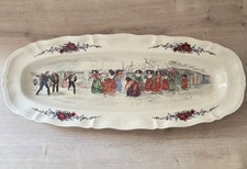 Plat à Poissons Ovale Obernai Faïence Sarreguemines DV France Signé H Loux 60 cm