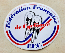 Autocollant ancien sticker FFC fédération française cyclisme vintage vélo cycle
