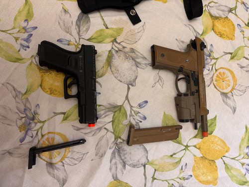 Beretta and glock - and,
