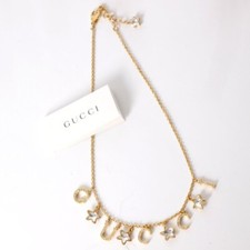 Collier GUCCI logo strass