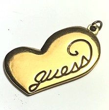Superbe Pendentif GUESS Coeur Metal doré