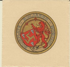 EX-LIBRIS DU CAPITAINE AMÉRICAIN R-W. JARED DESSINÉ PAR ROBERT LOUIS (1902-1965)