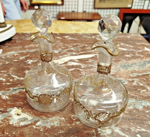 Paire carafes cristal - paire,
