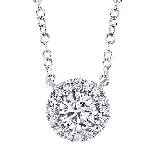 14k blanc diamant solitaire - blanc,