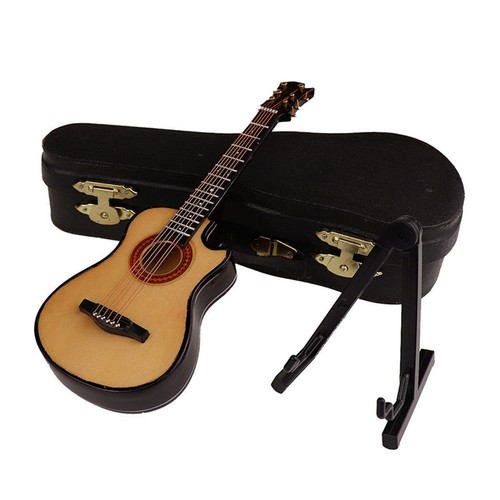 Guitare miniature bois - miniature,
