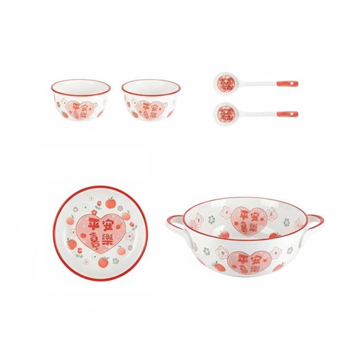 Service table rouge - service,
