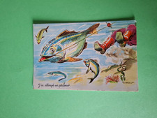 Carte postale 9 x 14 cm Humoristique un pêcheur 1965