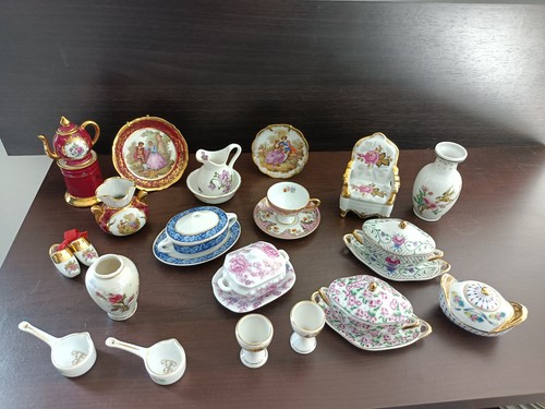 Lot objets miniatures en - lot,