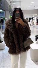 Zara marron chocolat fausse - marron,