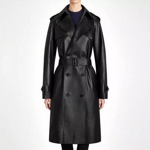Manteau long noir élégant - manteau,